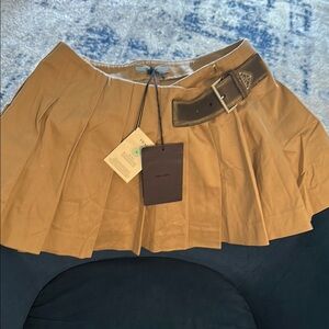 Prada Tan Pleated Women's Skirt